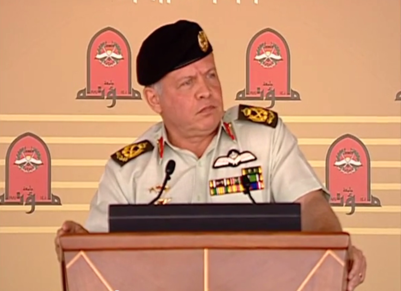 King Abdullah of Jordan (screenshot: YouTube)