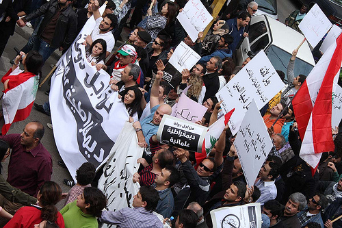 הפגנה למען דמוקרטיה חילונית בלבנון (Yara Boustani, Hibr)
