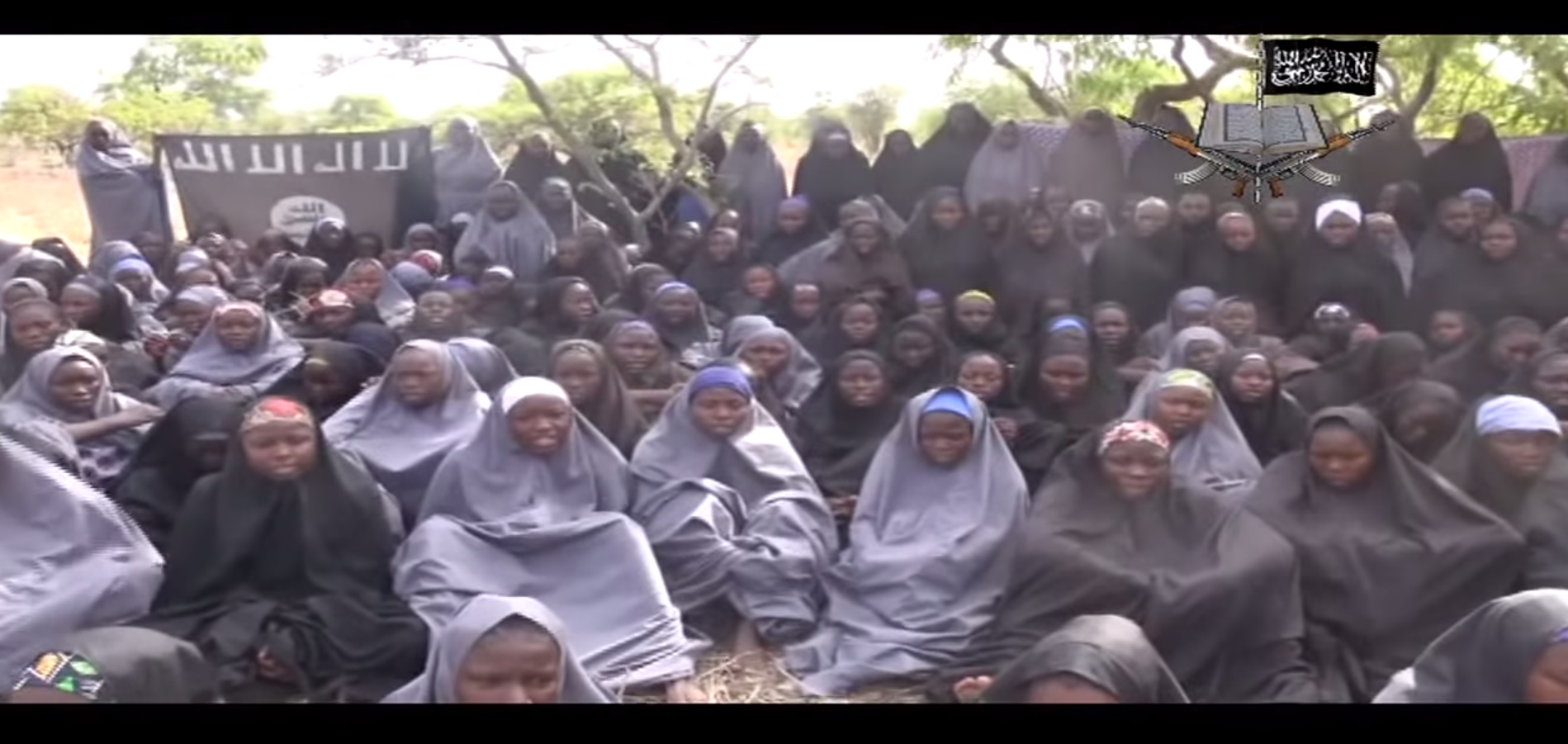 הנערות החטופות בניגריה (צילום מסך: יוטיוב)