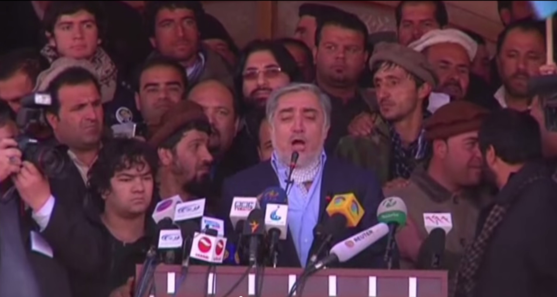 עבדוללה עבדוללה, המועמד המוביל לנשיאות אפגניסטאן (צילום מסך: יוטיוב)