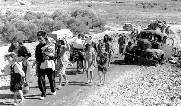 פליטים פלסטינים עוזבים את הגליל, 1948 (תמונה: ויקיפדיה)