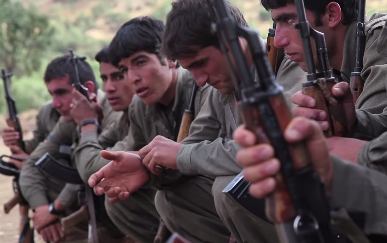 כוחות פשמרגה בכורדיסטאן (צילום מסך: יוטיוב)