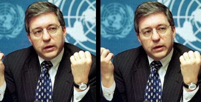 יוסי ביילין באו"ם, מרס 2000 (צילום: רויטרס)
