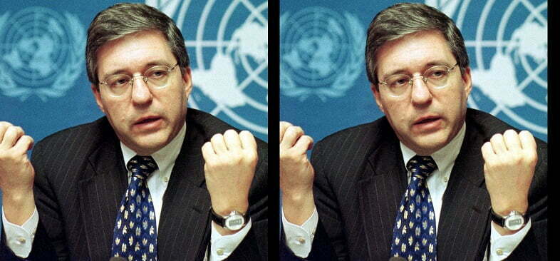 יוסי ביילין באו"ם, מרס 2000 (צילום: רויטרס)