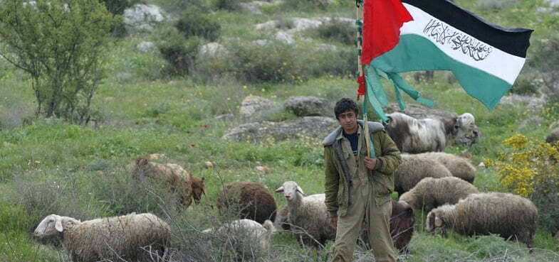 רועה צאן פלסטיני ליד ג'נין, מרס 2007 (צילום: רויטרס)
