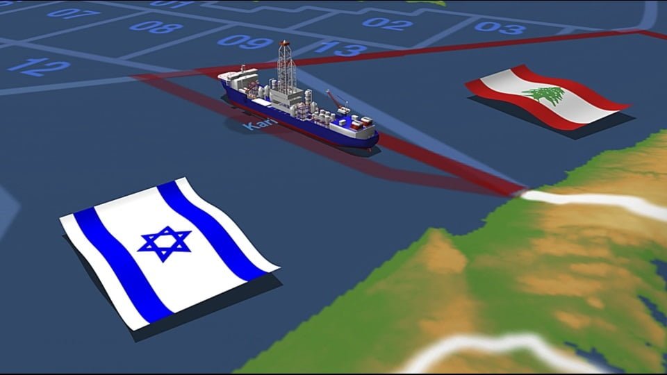 הגבול הימי בין ישראל ללבנון. הדמיה: רויטרס
