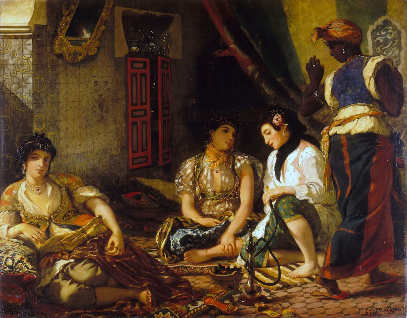 מתוך היצירה "הנשים של אלג'יר" של אז'ן דלקרואה, מ-1834