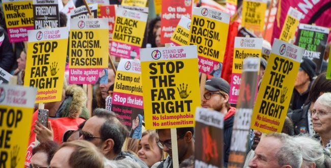 הפגנה נגד גזענות, לונדון 2024